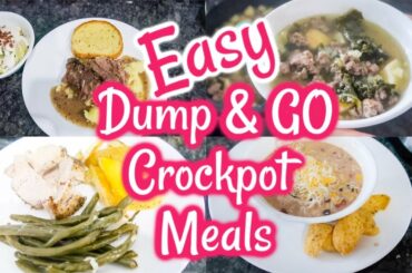 New! DUMP & GO CROCK POT RECIPES | HEALTHY CROCK POT MEALS | WHAT’ FOR DINNER | HEALTHY DINNER IDEAS