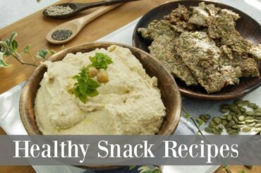 Healthy Snack Recipes | Gluten Free Crackers | Almond Butter | Hummus | Vegan | Paleo | Maria Maria