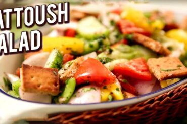 Fattoush Salad -Vegetable Salad With Pita Croutons - Healthy & Nutritious Salad Recipe - Ruchi