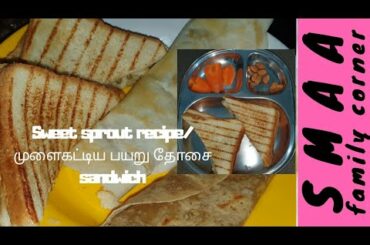Sweet Moong sprout sandwich,wrap and Dosa roll/Sprout recipe/Healthy kids breakfast/healthy food