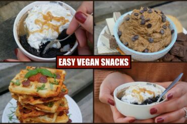 EASY VEGAN SNACK IDEAS || 5 minute recipes || Winter Collab with Jazzmin Kaita