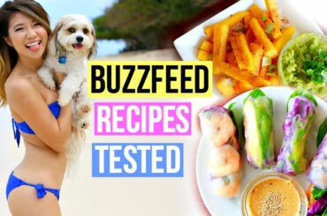 Testing BuzzFeed Recipes EP 7: DIY Healthy Lunch Recipes + Snacks!