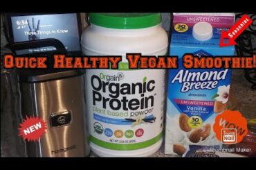 Quick Healthy Breakfast Smoothie Plant Based! Good Flava!!