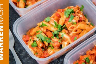 Chicken & Tomato Pasta Meal Prep - Tasty 321 Calorie Lunch - Recipes by Warren Nash