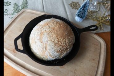 How to Bake No-Knead “Turbo” Bread in a Skillet (ready to bake in 2-1/2 hours)