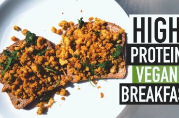 Tempeh Scramble Recipe | More Protein Than Eggs | Healthy Vegan Breakfast | Alex Gharfeh