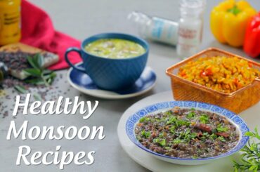 Healthy Food Recipes For Monsoon By Amrita Kaur | Black Rice Khichdi, Coconut Soup, Crispy Corn