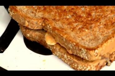 Peanut Butter Sandwich Topped With Almonds : Healthy Sandwiches & Easy Sides