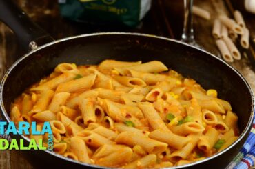 Whole Wheat Pasta in Tomato Sauce (Low Calorie) by Tarla Dalal