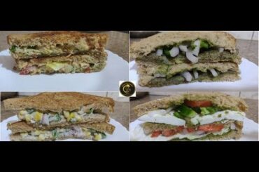4 Healthy protein se bharpur sandwich Recipes.For Weight Loss . Healthy Breakfast ideas.