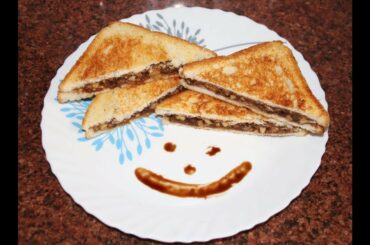 Healthy, Tasty, Easy Chocolate mix Fruits, Dry Fruits Sandwich Recipe For Kids and Adults