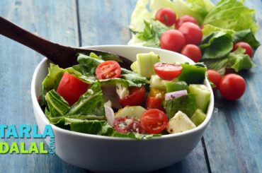 Greek Salad, Healthy Veg Greek Salad by Tarla Dalal