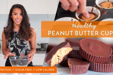 HEALTHY Peanut Butter Cups Recipe | 5 Ingredients | Protein, Sugar-Free, Low Calorie