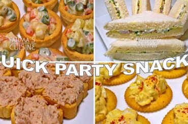 Quick and Easy Party Snack Ideas | Party Snack Recipes | Kids Snack Ideas ||*Fatima Fernandes