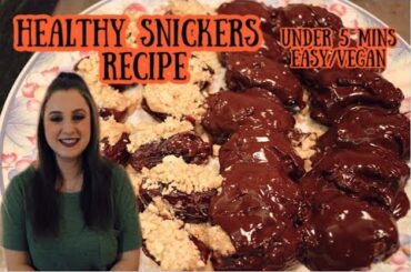 THE BEST HEALTHY SNICKERS RECIPE | EASY/VEGAN | FALL TREATS