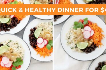 Quick & Healthy Dinner for 4 for $4!! - Easy Budget Friendly Meal Ideas & Collab with Sophie Uliano