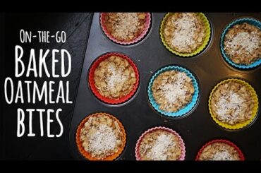 Baked Oatmeal Bites: On-the-go healthy breakfast recipe | One Hungry Mama