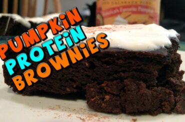 PROTEIN Pumpkin Brownies Recipe! (Low calorie + High Protein/Fiber)