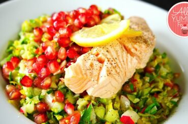 Poached Salmon - Quick & Healthy Salad Recipe - Теплый салат с лососем