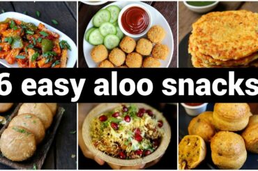 6 quick evening aloo snack recipes | 6 कुरकुरे आलू स्नैक्स | easy and healthy potato snacks