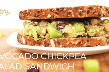 Cranberry Walnut Chickpea Salad Sandwich | Easy Healthy Lunch | Healthy Grocery Girl
