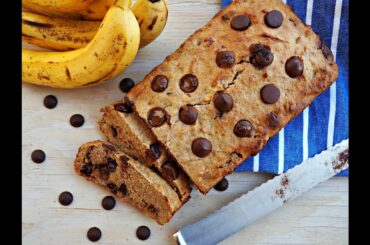 Breakfast Recipe: Healthy Banana and Dark Chocolate Bread by Everyday Gourmet with Blakely
