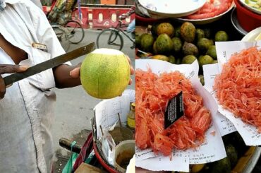FRUITS NINJA OF FRUITS Amazing Fruits Cutting Skills Healthy Street Food Tasty Masala Jambura