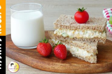 এগ সালাদ স্যান্ডউইচ-ডায়েট রেসিপি || Healthy Breakfast Idea, Egg Salad Sandwich Recipe Bangla