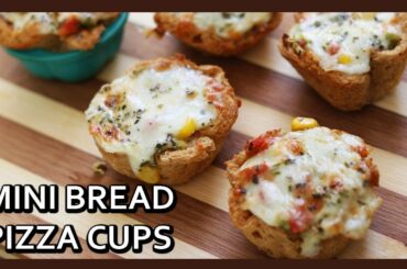 Bread Pizza Cups Recipe | Bread Pizza Cups in Airfryer |  Easy Kids Snacks | Healthy Kadai