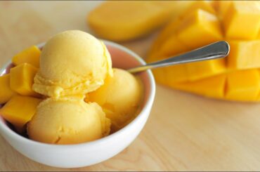 Mango Ice Cream in a Blender Recipe ไอศรีมมะม่วงง่ายสุดๆ Hot Thai Kitchen