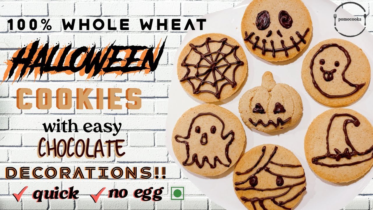 Easy Decoration Cookies | Whole-wheat! | No Moulds/Cutters Needed | Vegetarian | Halloween Themed Easy Decoration Cookies | Whole-wheat! | No Moulds/Cutters Needed | Vegetarian | Halloween Themed