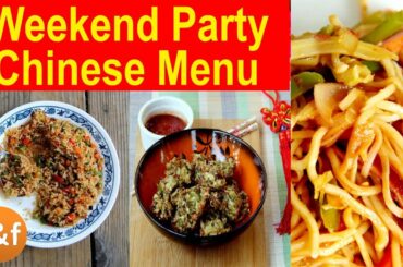 Indo Chinese Party Snacks Recipes | Weekend party ideas | Chow mein, Schezwan Rice, Machurian pakoda