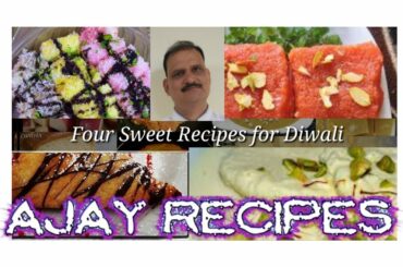 Four home made instant  healthy and testy delicious sweets recipes आसान और झटपट मिठाई