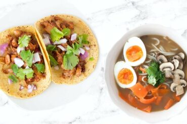 3 HEALTHY DINNER RECIPES! Easy Dinner Ideas: Ramen, Vegan Tacos & More!