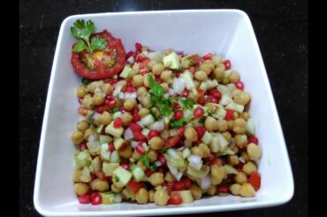 healthy Kabuli chana salad recipe without Oil/Fruity Chana chaat Salad recipe by Somyaskitchen #95
