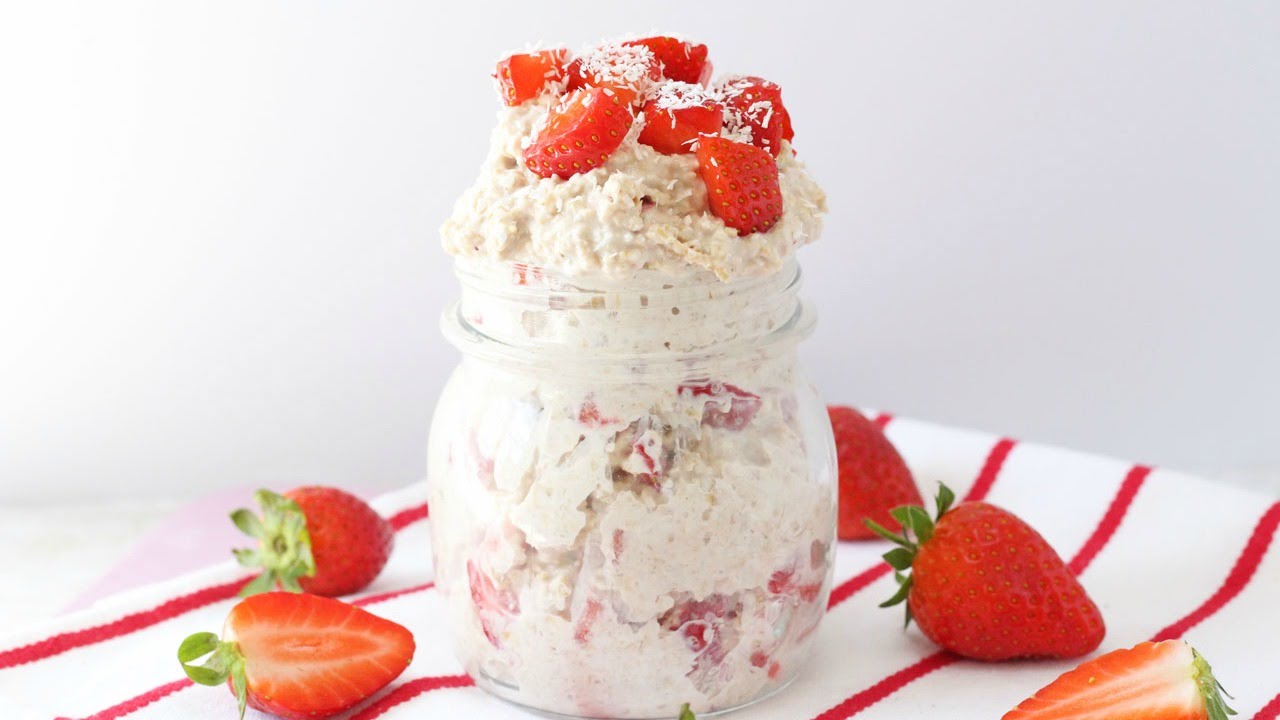 Strawberry Shortcake Overnight Oats | Healthy Breakfast Recipe Strawberry Shortcake Overnight Oats | Healthy Breakfast Recipe
