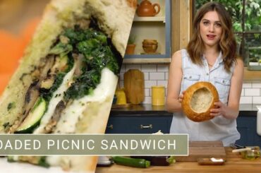 Healthy Picnic Sandwich Recipes - Loaded Picnic Sandwich | Dini Klein