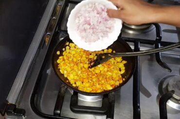 Healthy salad in 5 minutes--sweet and spicy corn salad/sweet corn