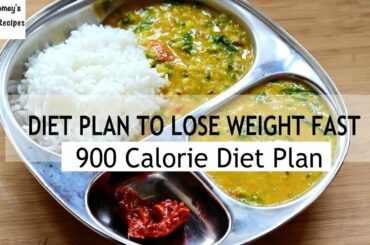Diet Plan To Lose Weight Fast - 900 Calories - Full Day Meal Plan For Weight Loss | Skinny Recipes