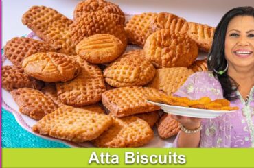 Biscuits No Oven No Eggs Attay kay Crispy Sweet Cookies Great Tea Snack Recipe in Urdu Hindi - RKK