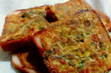 Masala Bread Toast/Masala Bread Omelette/ Healthy & Tasty Tiffin/ Jhatpat Breakfast/ Egg Toast.