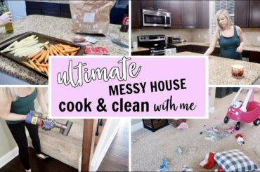 MESSY HOUSE CLEAN WITH ME 2019  + COOK WITH ME | HEALTHY DINNER IDEA | MAJOR CLEANING MOTIVATION