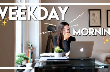 REALISTIC FALL MORNING ROUTINE 2018 | WEEKDAY ROUTINE, GROCERY HAUL + HEALTHY DINNER IDEA