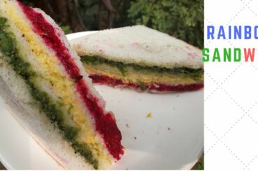 Rainbow Sandwich Recipe | Colorful & Healthy Sandwich for KIDS | Colorful Rainbow Sandwich |