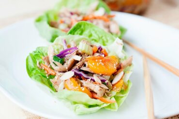 Healthy Asian Chicken Salad Lettuce Cups