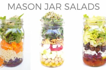 3 Mason Jar Salad Meals | Healthy & Affordable Lunch Ideas | Healthy Grocery Girl Cooking Show