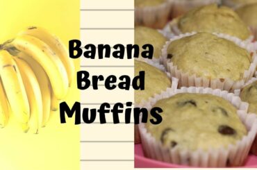 Banana Bread Muffins | Healthy Breakfast/Snack  |  Pinterest Recipe