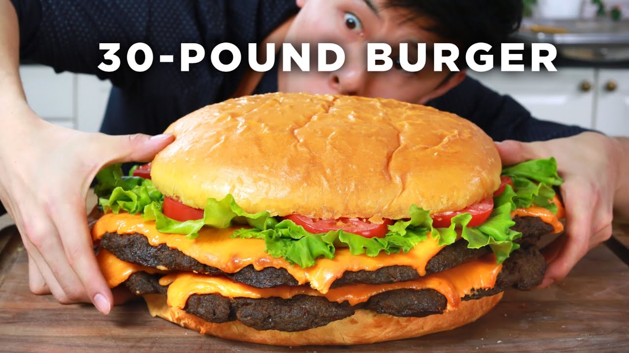 I Made A Giant 30-Pound Burger I Made A Giant 30-Pound Burger