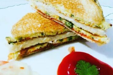 Sandwich recipe egg & vegetable | ওমলেট স্যান্ডউইচ | Deepi