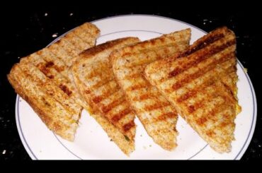 Paneer Grilled Sandwich-Healthy Cottage Cheese Sandwich-Homemade Paneer Bhurji Grilled Sandwich